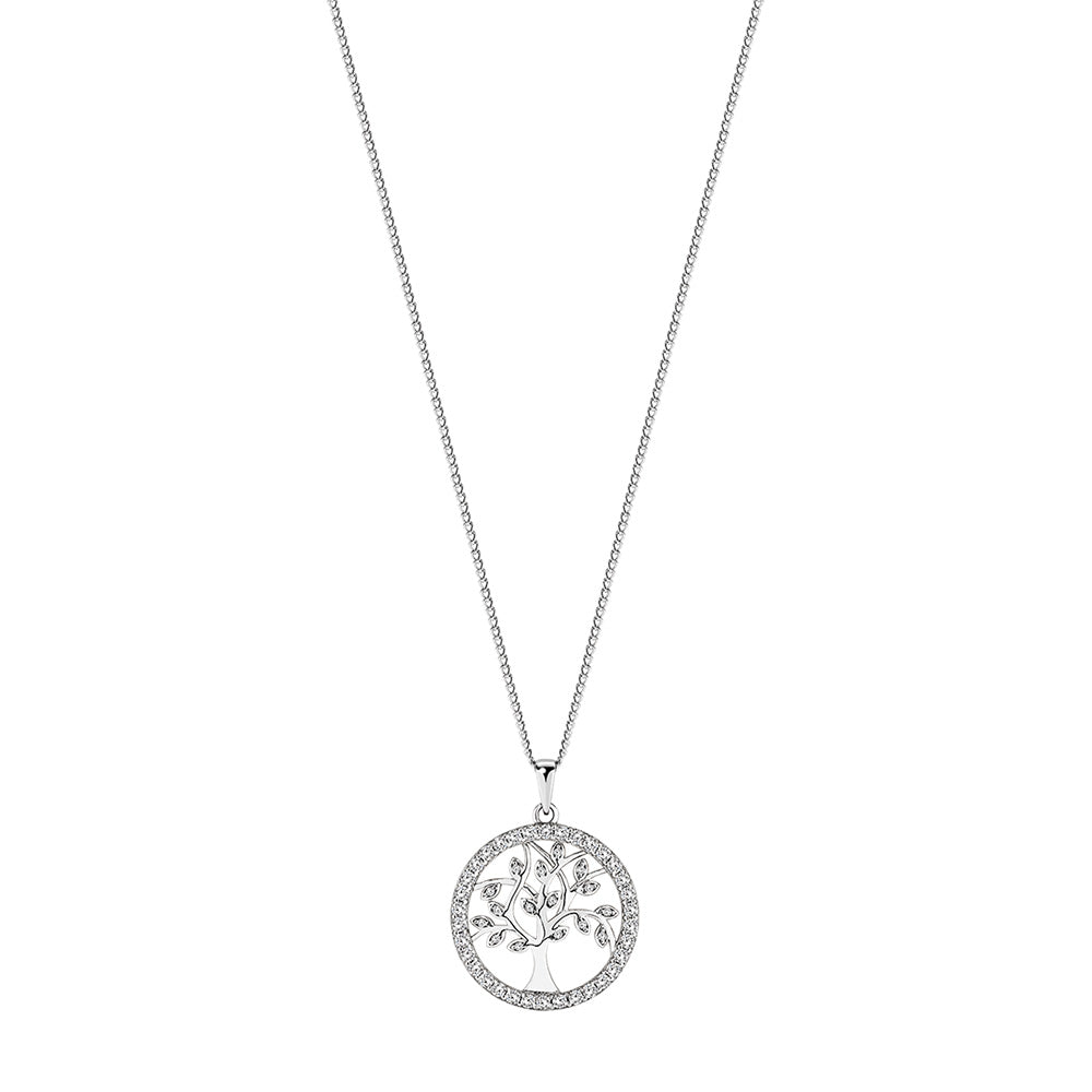 Sterling Silver CZ "Tree Of Life" Pendant NW005PD